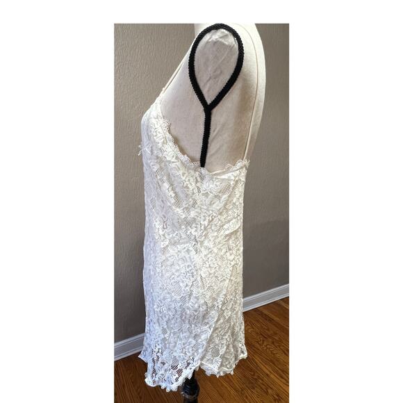 Vintage Shadowline Lingerie Nightie Nightgown Bridal Baby doll Beige Lace Medium - Picture 3 of 9